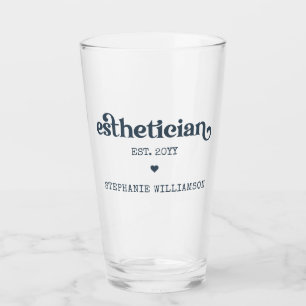 Personalized Esthetician Cosmetologist Beautician Glass