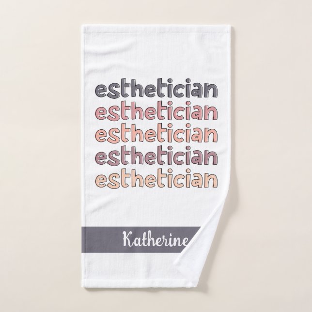 Personalized Esthetician Cosmetologist Beautician Hand Towel (Hand Towel)