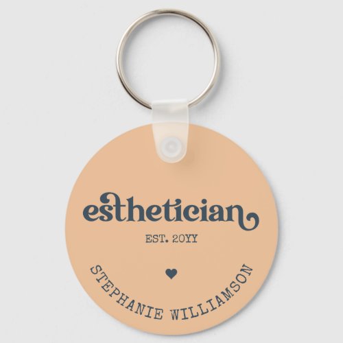 Personalized Esthetician Cosmetologist Beautician Keychain