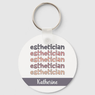 Personalized Esthetician Cosmetologist Beautician Keychain