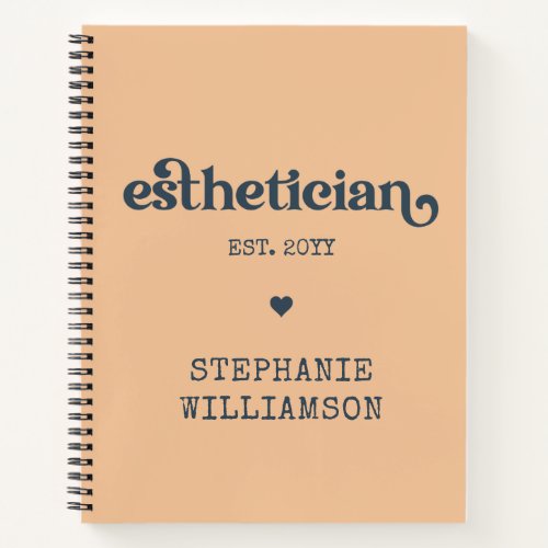 Personalized Esthetician Cosmetologist Beautician Notebook