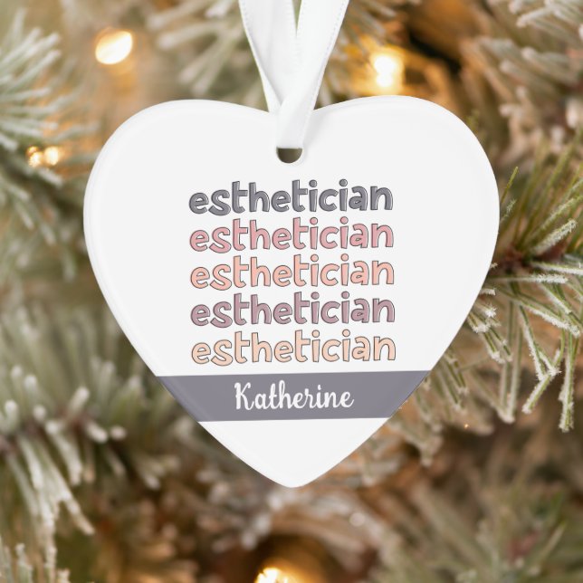 Personalized Esthetician Cosmetologist Beautician Ornament (Tree)
