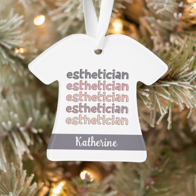 Personalized Esthetician Cosmetologist Beautician Ornament (Tree)