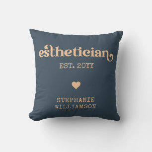 Personalized Esthetician Cosmetologist Beautician Throw Pillow