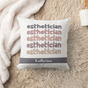 Personalized Esthetician Cosmetologist Beautician Throw Pillow