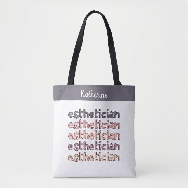 Personalized Esthetician Cosmetologist Beautician Tote Bag (Front)
