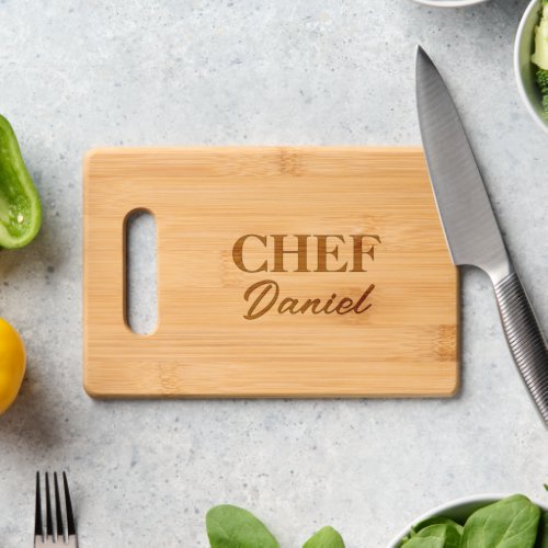 Personalized etched bamboo cutting board gift
