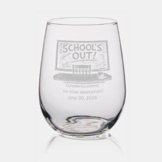 Personalized Etched Glassware for Graduates
