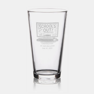 Personalized Etched Glassware for Graduates
