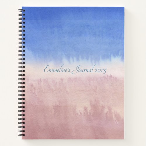Personalized Ethereal Watercolor Wash Journal