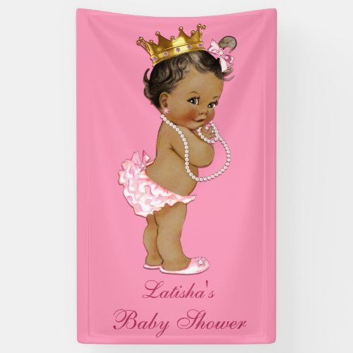 Personalized Ethnic Little Princess Baby Shower Banner