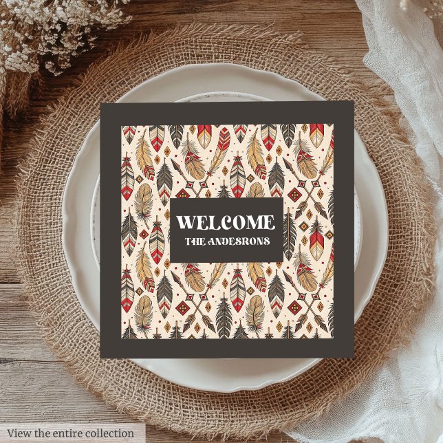 Personalized Ethnic Napkins Classic Boho Style (Personalized Ethnic Napkins Classic Boho Style)