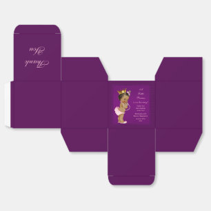 Personalized Ethnic Princess Baby Shower Thank You Favor Boxes
