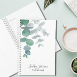 Personalized Eucalyptus Greenery Planner<br><div class="desc">This elegant personalized Planner is decorated with watercolor eucalyptus leaves in soft shades of green. Easily customizable. To edit further use the Design Tool to change the font, font size, or color. Because we create our artwork you won't find this exact image from other designers. Original Watercolor © Michele Davies....</div>
