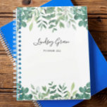 Personalized Eucalyptus Greenery  Planner<br><div class="desc">This Planner is decorated with watercolor eucalyptus and foliage in shades of green.
Customize it with your name and year. 
Because we create our own artwork you won't find this exact image from other designers.
Original Watercolor © Michele Davies.</div>