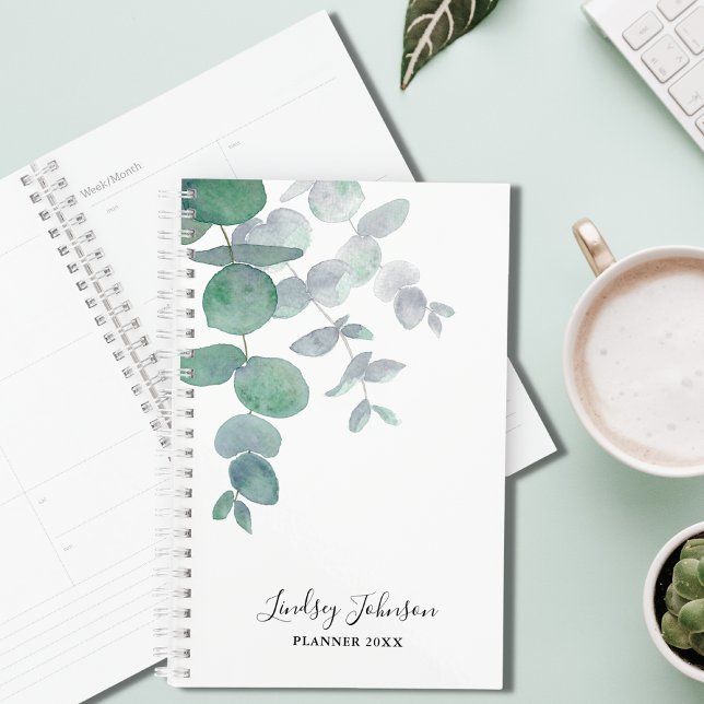 Personalized Eucalyptus Greenery Planner (Creator Uploaded)