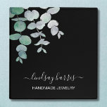 Personalized Eucalyptus Jeweler Black 3 Ring Binder<br><div class="desc">This unique binder is decorated with watercolor eucalyptus leaves on a black background. Easily customizable. Original Watercolor © Michele Davies.</div>