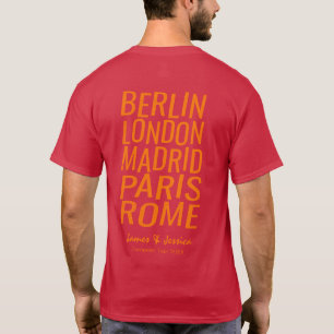 Personalized European Tour Great Cities T-Shirt