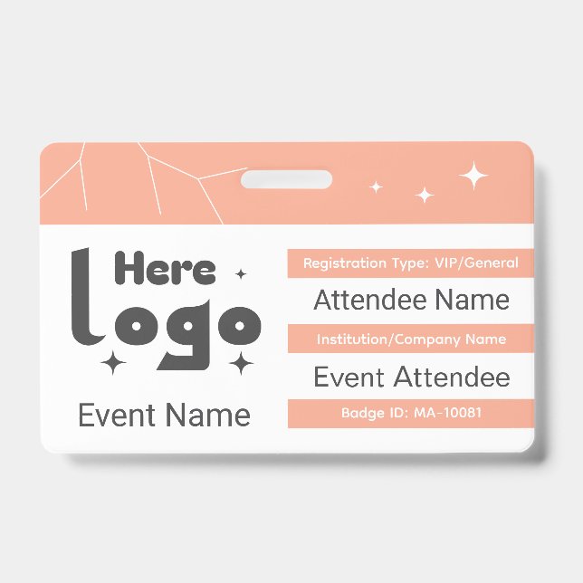 Personalized Event Badge ID (Front)