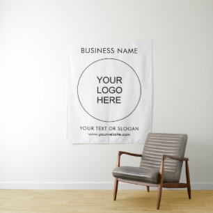 Personalized Event Seminar Party Logo And Text Tapestry