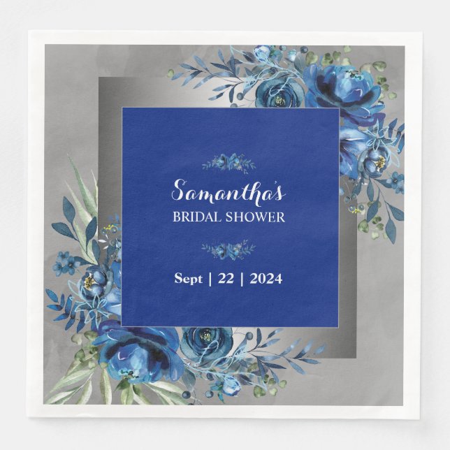 Personalized Everlasting Elegance: Bridal Shower  Paper Dinner Napkins (Front)