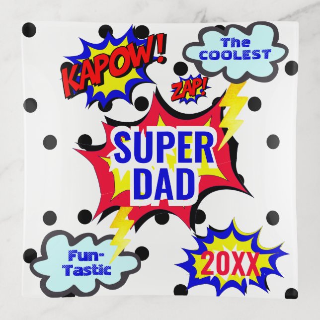 Personalized Every SuperHero Comic Book  Trinket Tray (Front)