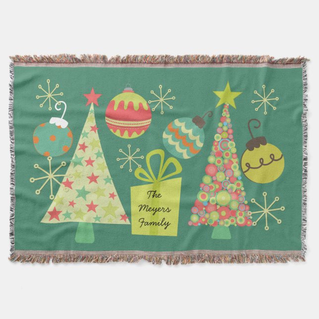 Personalized Everything Christmas Holiday Throw Throw Blanket (Front)