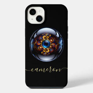 Personalized Evil Eye Dark Blue iPhone 14 Plus Case