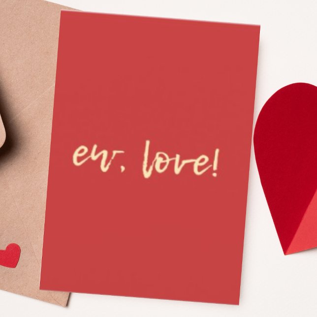 Personalized Ew Love Modern Anti Valentines  Holiday Card (Buy or Download Now!)