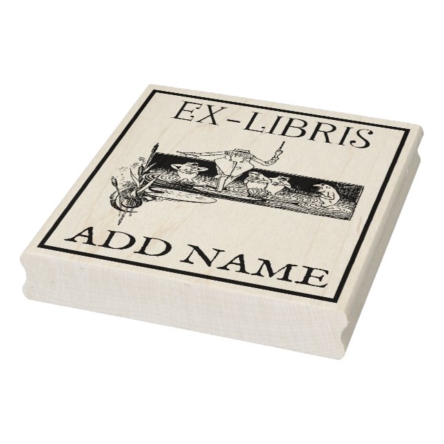 Personalized Ex-Libris Maple Wood Stamp (Stamp)
