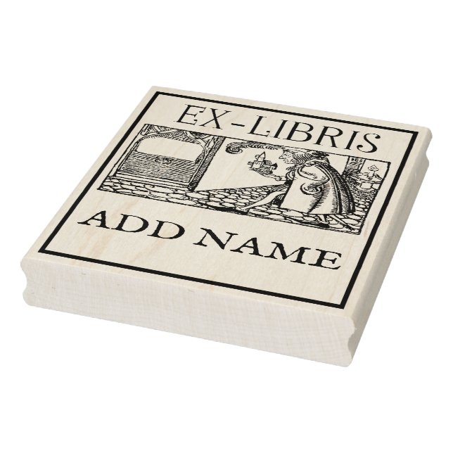 Personalized Ex-Libris Maple Wood Stamp (Stamp)
