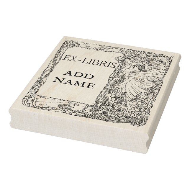 Personalized Ex-Libris Maple Wood Stamp (Stamp)