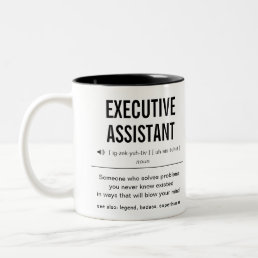 Personalized Executive Assistant Funny Two-Tone Coffee Mug