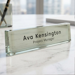 Personalized Executive Desk Modern Name Plate