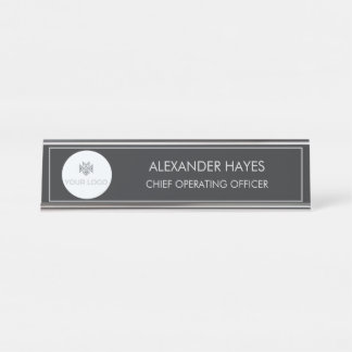 Personalized Executive Logo Desk Nameplate
