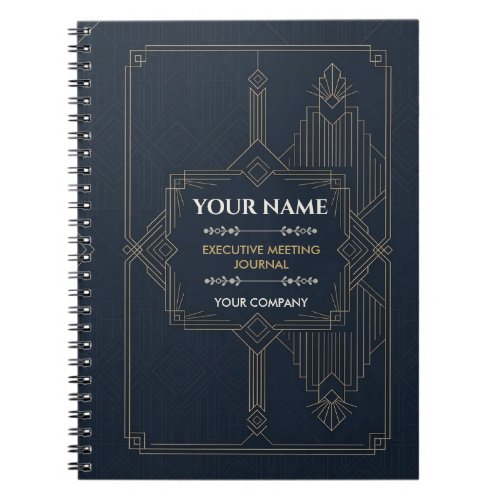 Personalized Executive Meeting Notebook