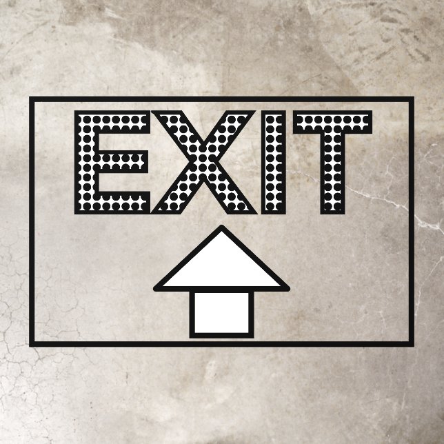 Personalized Exit Floor Sign Floor Decals (Insitu)
