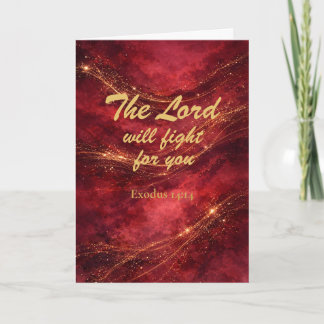 Personalized Exodus 14:14 Christian Encouragement  Card