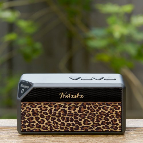 Personalized Exotic Faux Leopard Fur Print Bluetooth Speaker