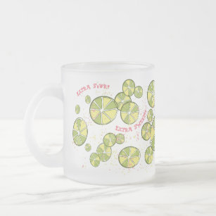 Personalized EXTRA SOUR! Fun Lemonade Green Punch Frosted Glass Coffee Mug