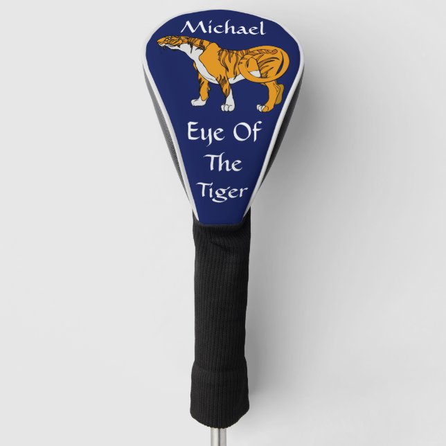 Personalized "Eye of The Tiger" Golf Head Cover (Front)