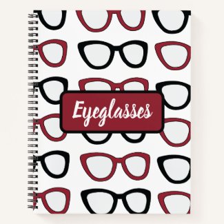 Personalized Eyeglasses Spectacles Optician Notebook