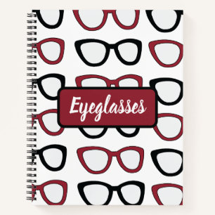 Personalized Eyeglasses Spectacles Optician Notebook