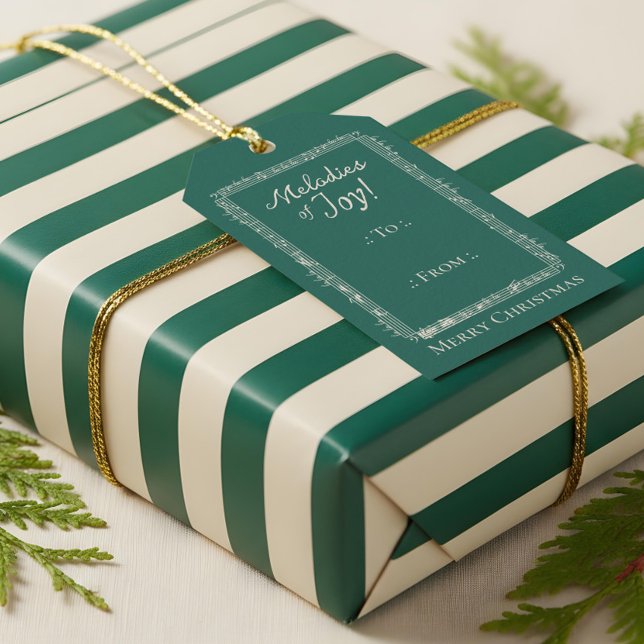 Personalized Fa La Vintage Sheet Music To & From Gift Tags (Personalized Fa La Vintage Sheet Music To & From Gift Tags)