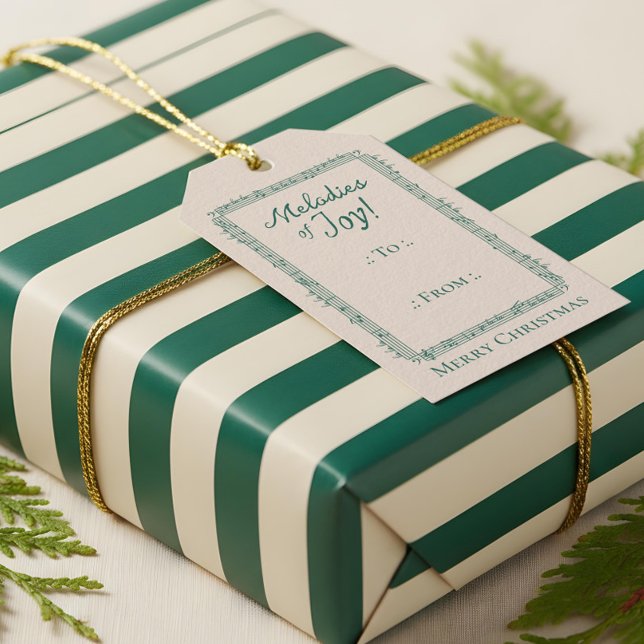 Personalized Fa La Vintage Sheet Music To & From Gift Tags (Personalized Fa La Vintage Sheet Music To & From Gift Tags)