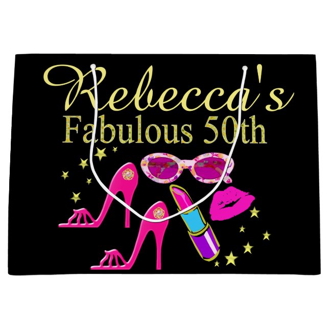 PERSONALIZED FABULOUS 50TH GIFT BAG (Front)