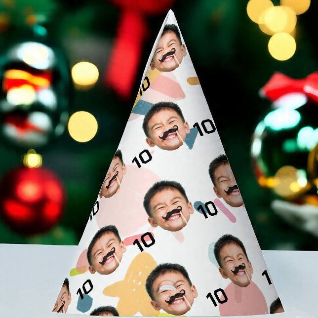 Personalized Face 10th 20th 30th 40th Birthday Party Hat (Creator Uploaded)
