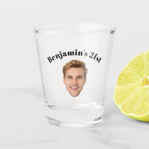 Personalized Face 10th 21st 30th 40th 50 Birthday Shot Glass