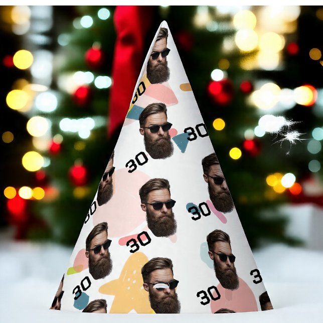 Personalized Face 20th 30th 40th 50th Birthday Party Hat (Creator Uploaded)