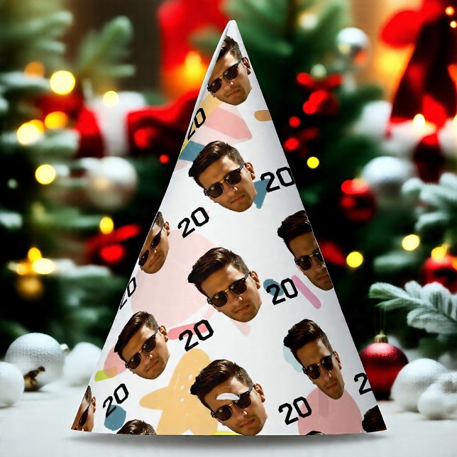 Personalized Face 20th 30th 40th 50th Birthday Party Hat (Creator Uploaded)
